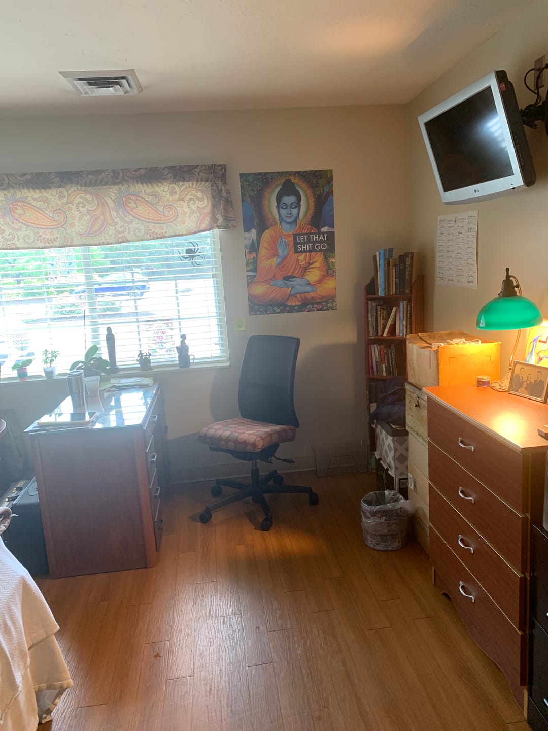 Customer photo review of Let That Shit Go Buddha Poster