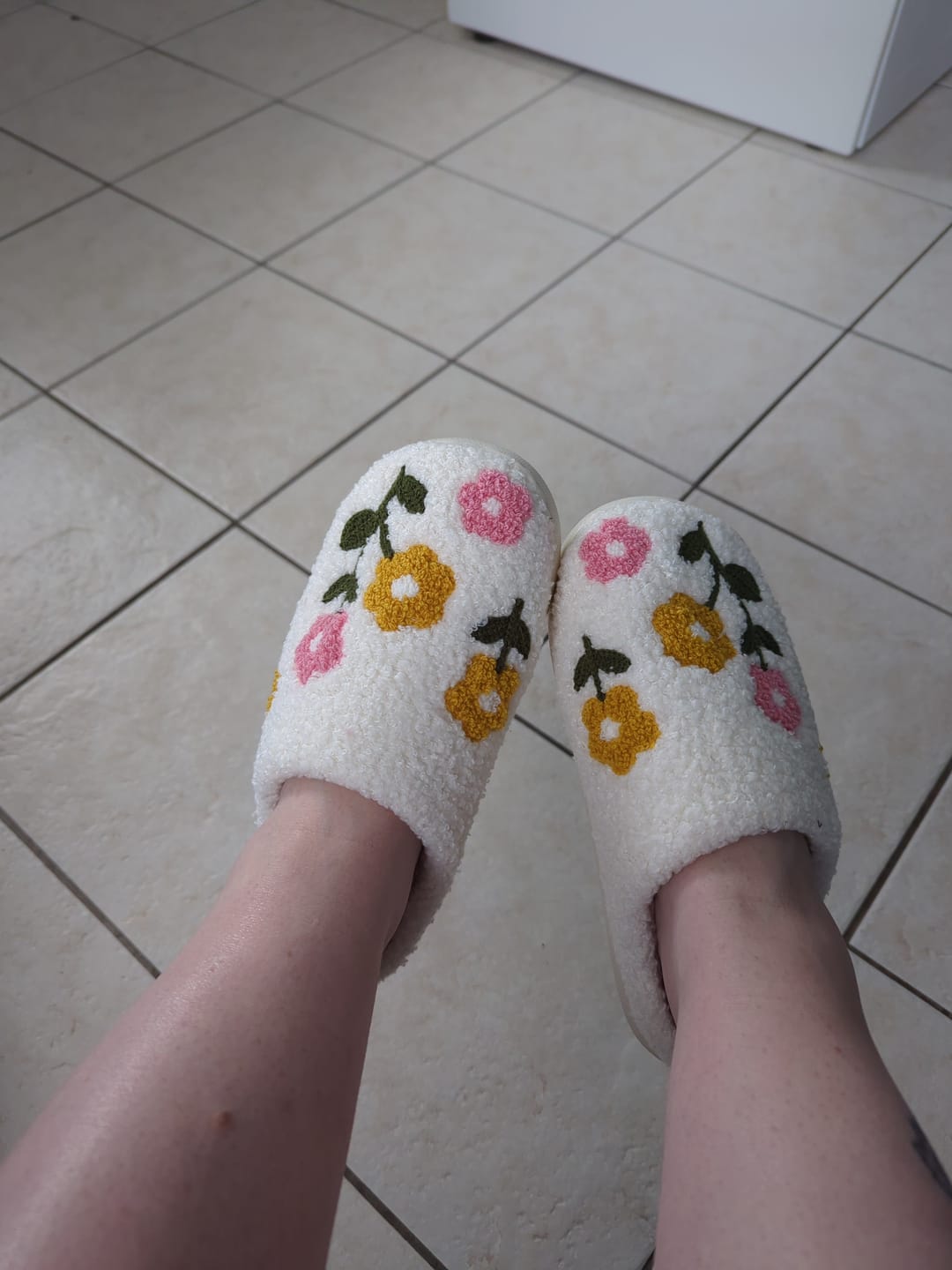 Customer photo review of Blossom Cozy Slippers