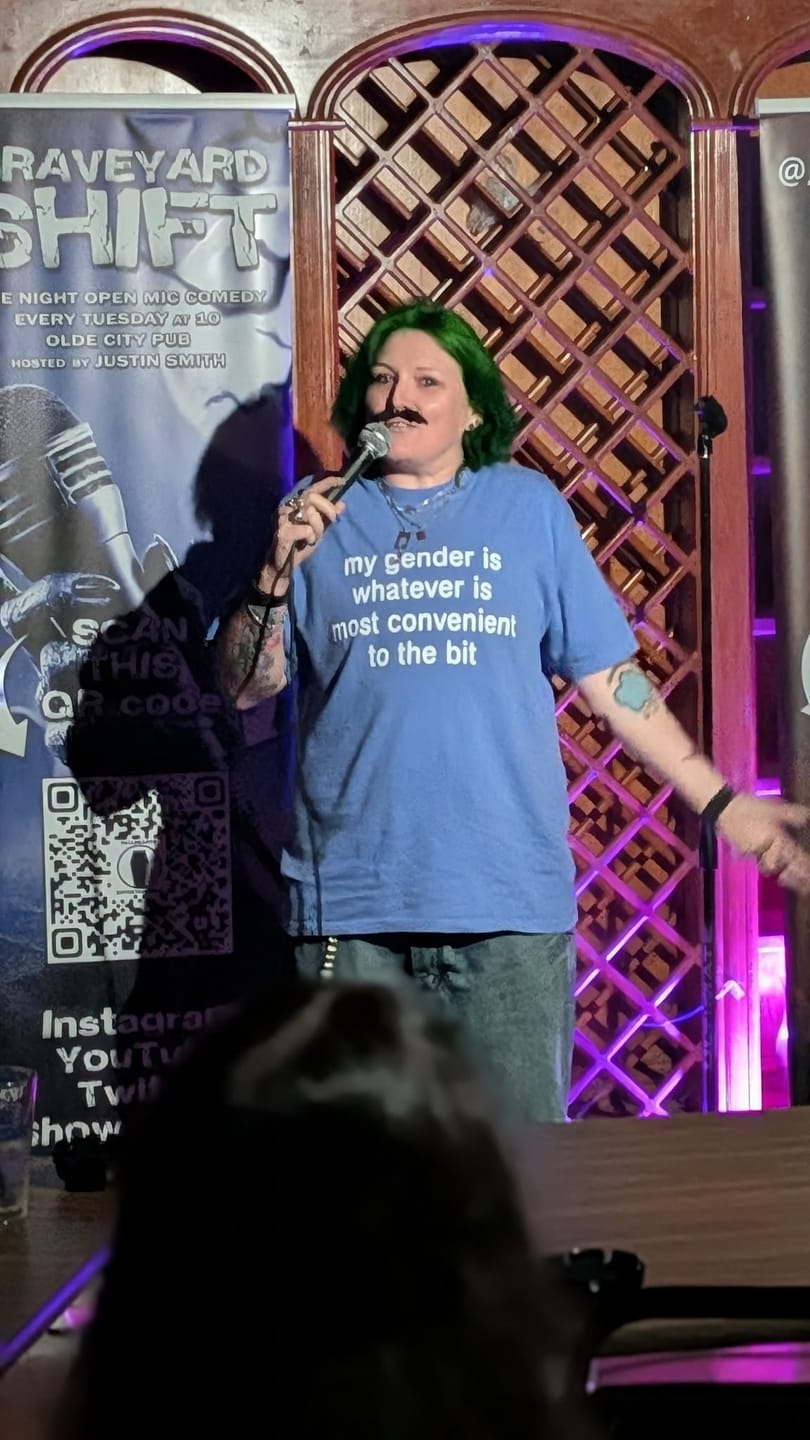 Customer photo review of My Gender Is Most Convenient to the Bit Unisex t-shirt