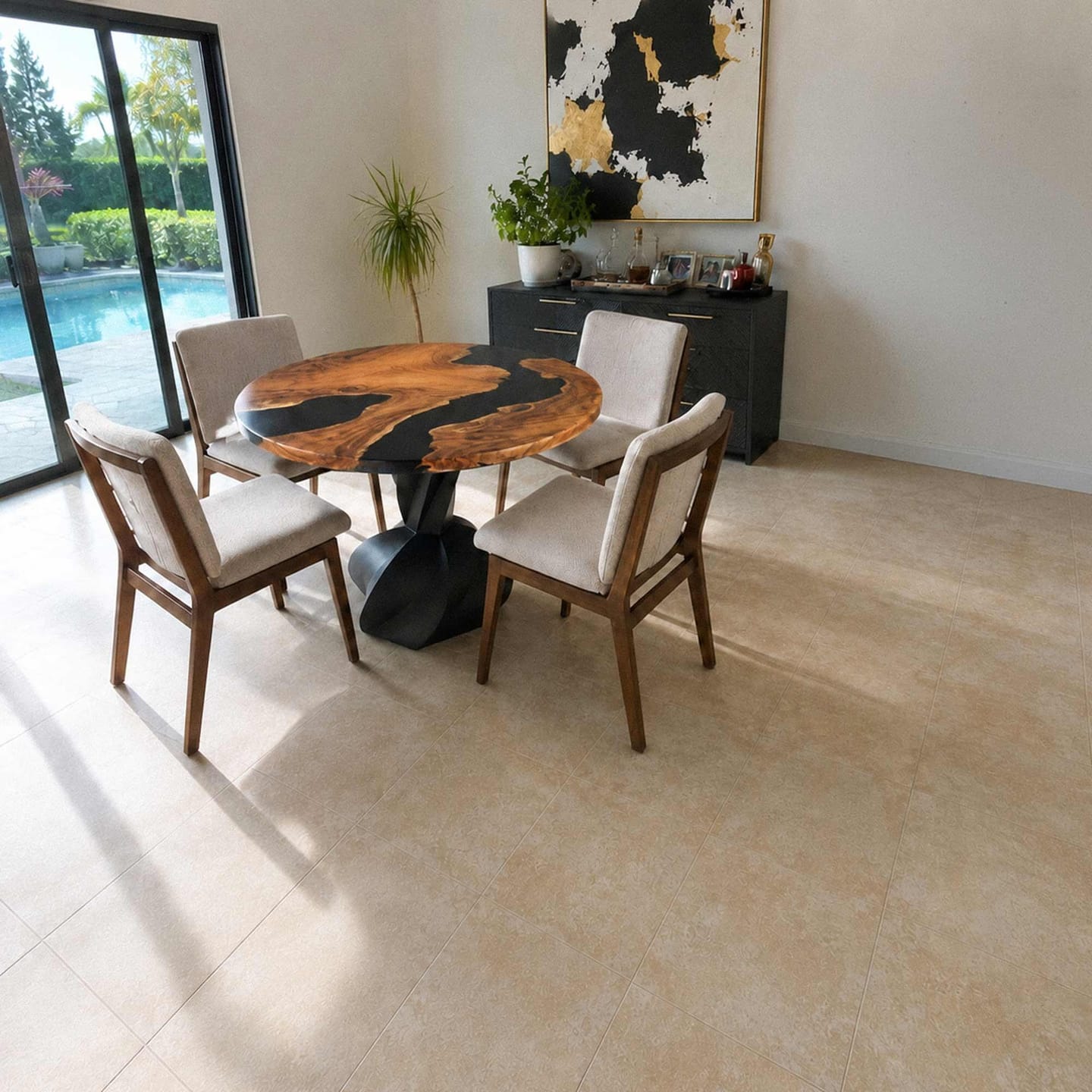 Customer photo review of Dining Table for Wood Epoxy Top - 510 Papao