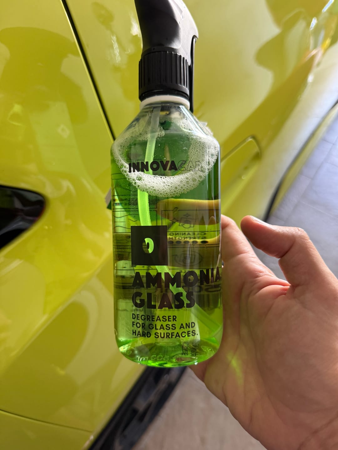 Customer photo review of INNOVACAR's Car Window Cleaning and Protection Kit