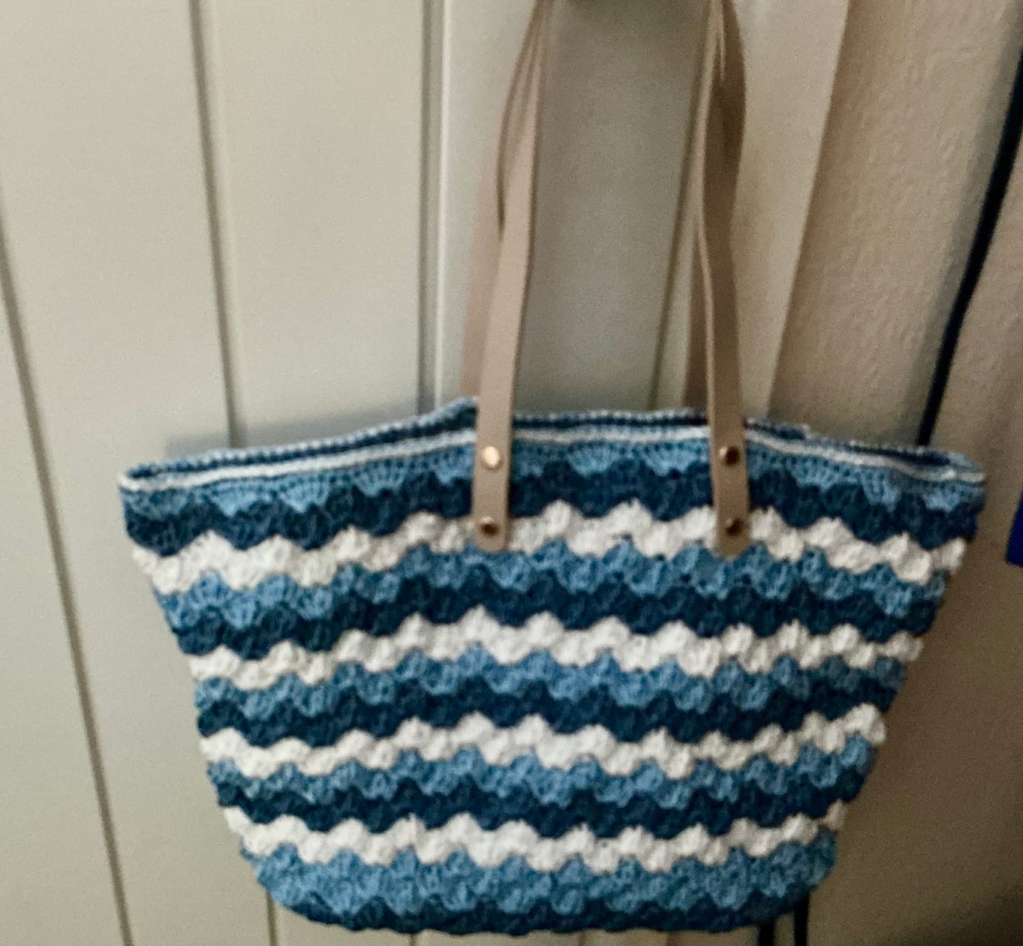 Customer photo review of Seabreaze Wave Tote Crochet Kit
