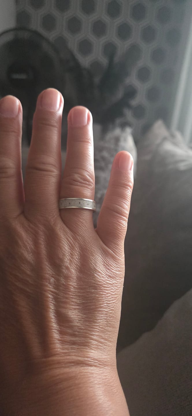 Customer photo review of Wide channel ring - 925 sterling silver