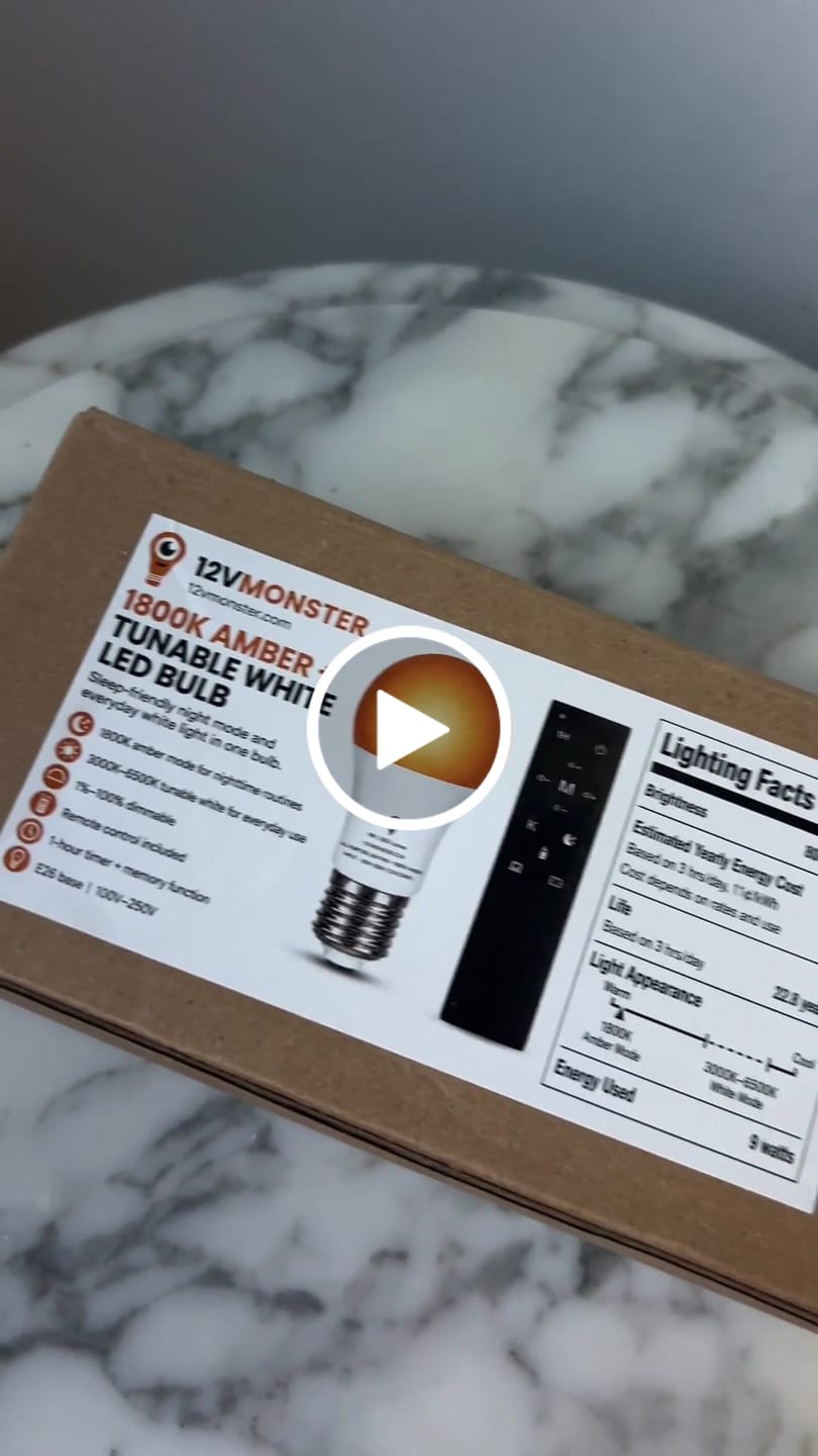 Customer video review of 1800K Amber LED Bulb with 3 White Modes
