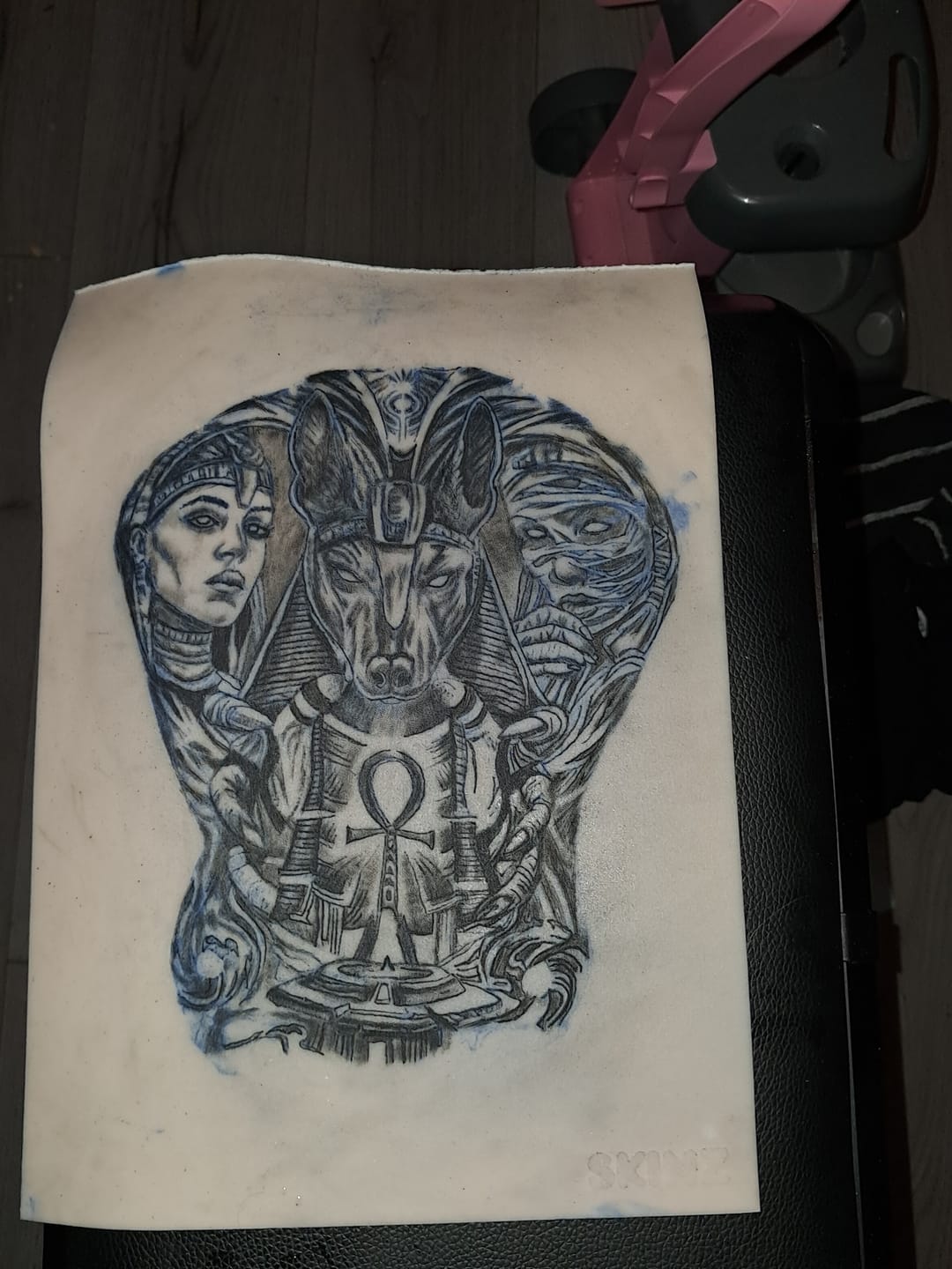 Customer photo review of Tattoo Practice Skin | Size Medium A4 | Pack of 3