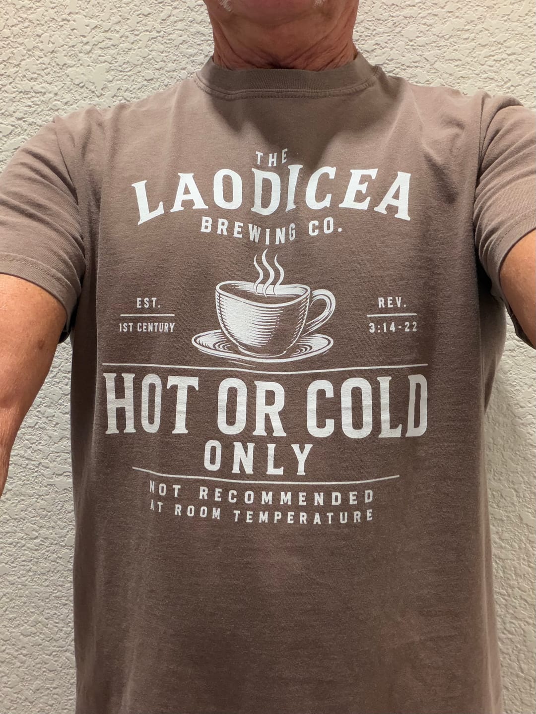 Customer photo review of Hot or Cold T-Shirt