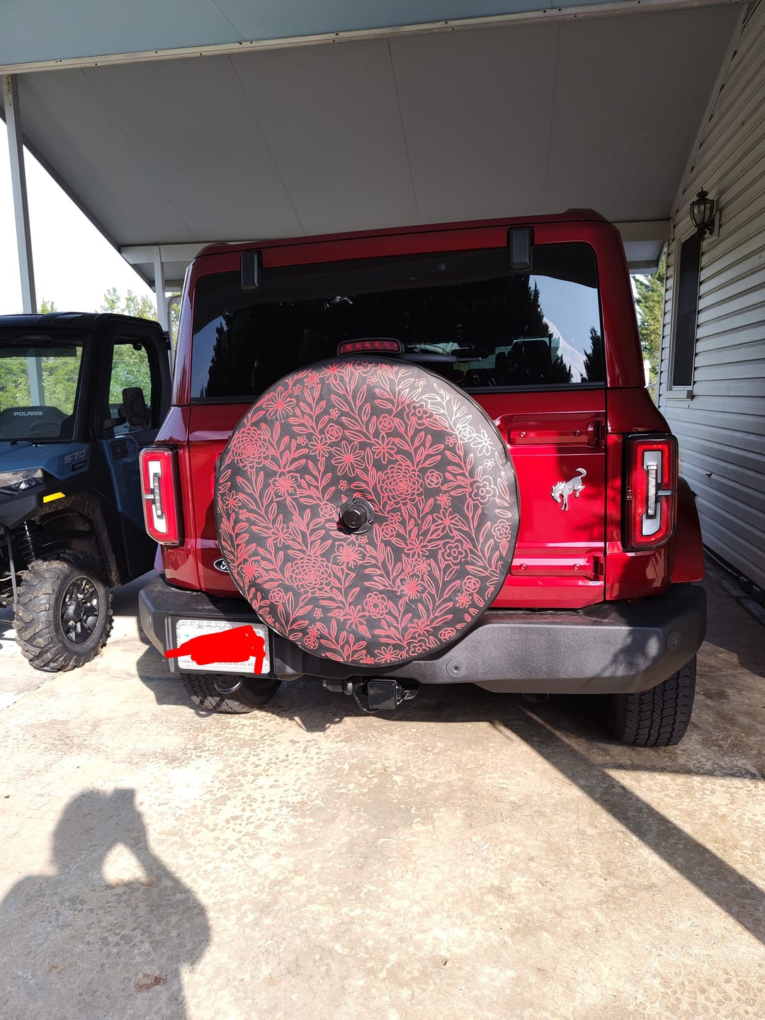 Customer photo review of Floral Print Tire Cover