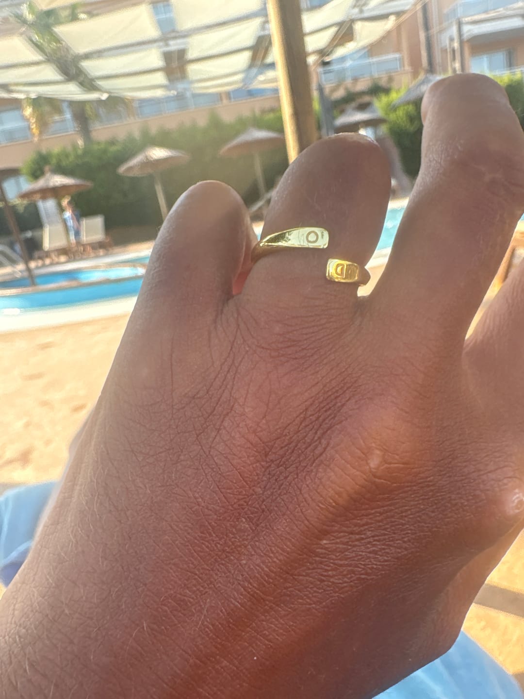 Customer photo review of Double Initial Ring
