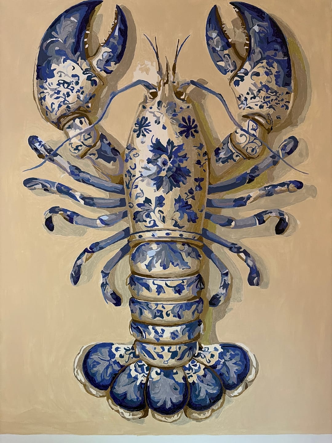 Customer photo review of Delft Lobster | Paint by Number