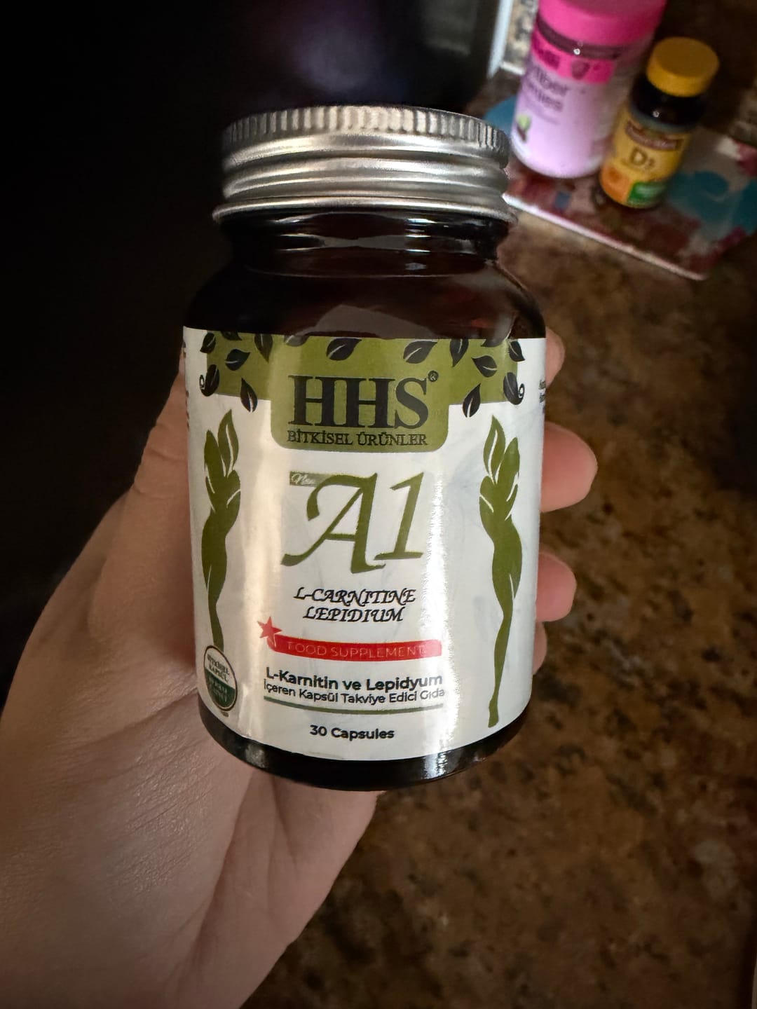 Customer photo review of L-Carnitine Lepidium Supplement - 30 Capsules | HHS A1
