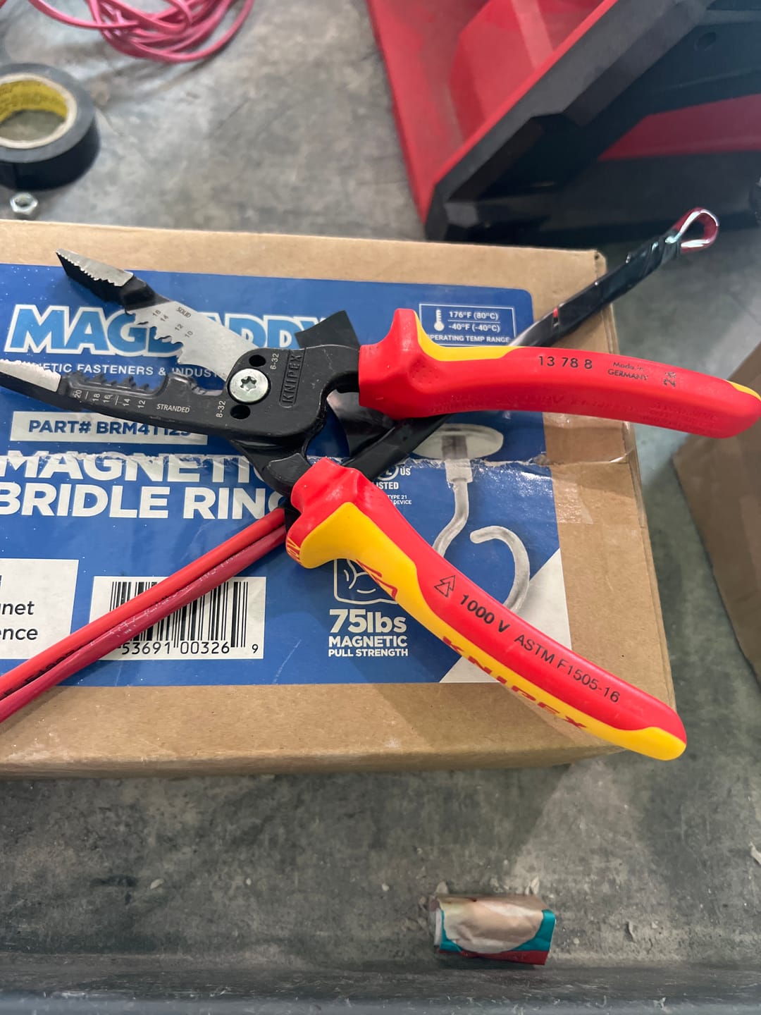 Customer photo review of Knipex 13 78 8 SBA 8" Forged Wire Stripper 20-10 AWG, 1000V Insulated