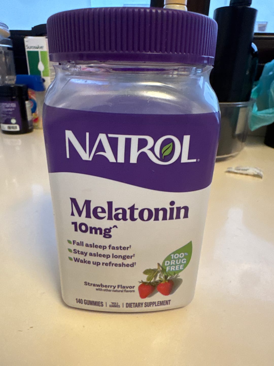 Customer photo review of Natrol Melatonina 10mg, 140 Gomas Mastigáveis de Morango