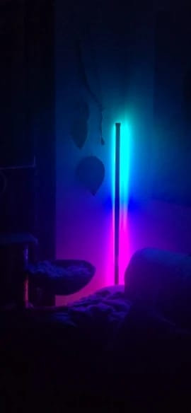 Customer photo review of Nordic Inspired Multicolor LED Floor Lamp With Remote Dimmer