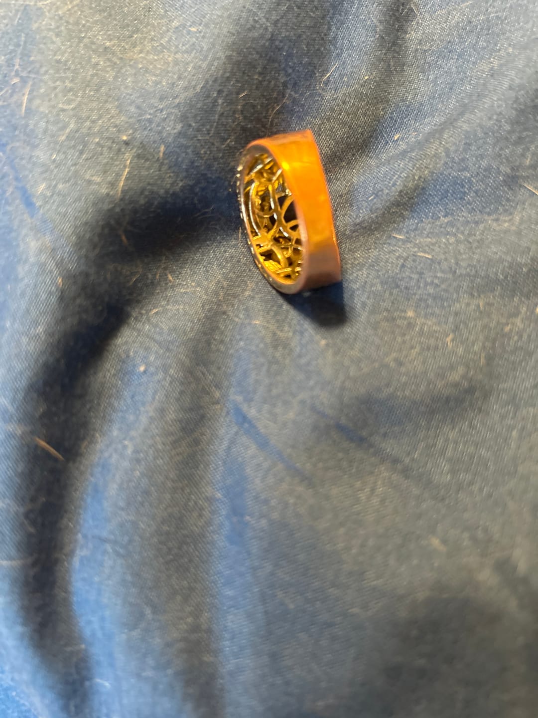 Customer photo review of FREE Today: Blue Gold Sapphire Crystal Two Tone Ring