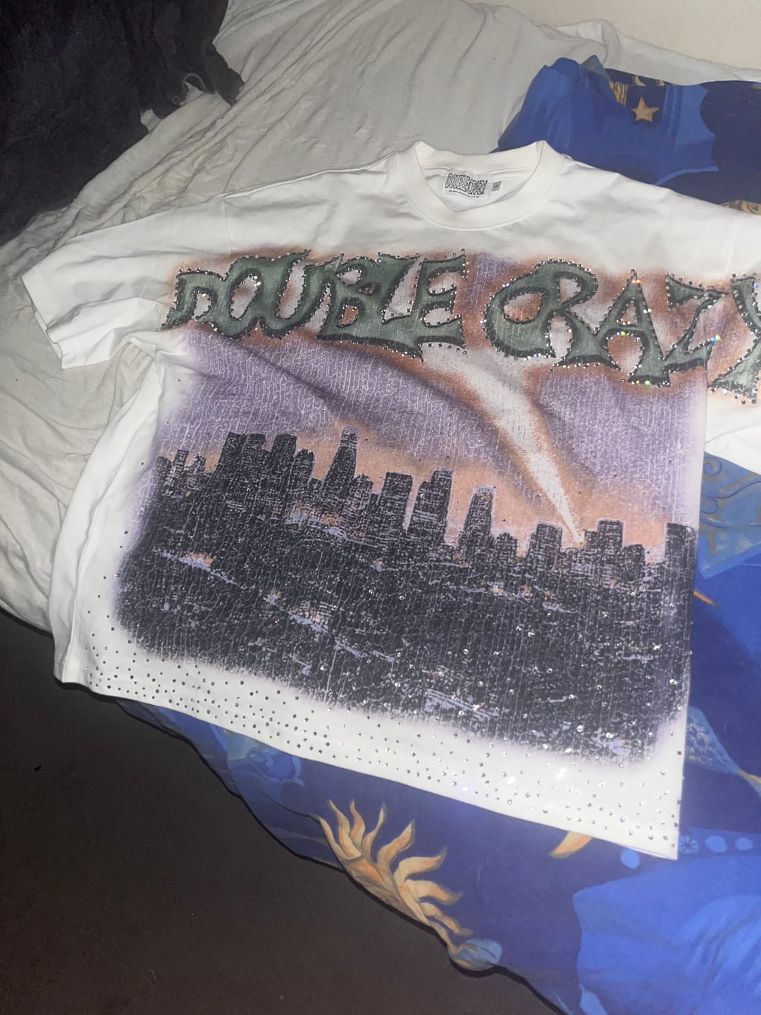 Customer photo review of Boxy L.A. Skyline Iced Out Tee-435