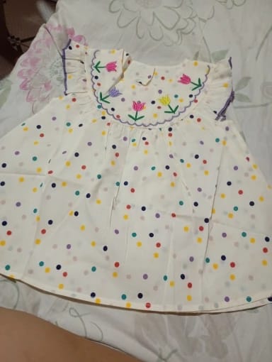 Customer photo review of Polka Dot Floral Dress