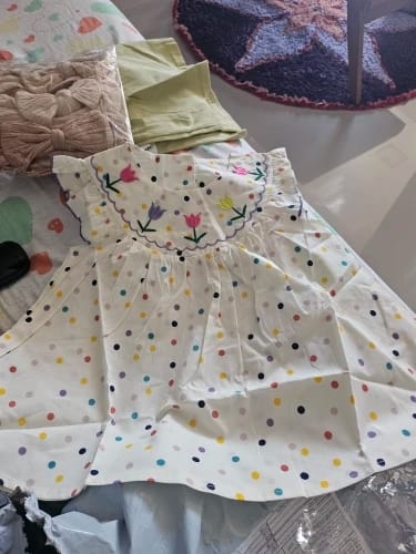 Customer photo review of Polka Dot Floral Dress
