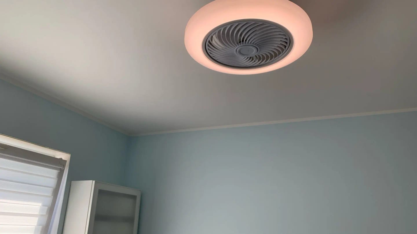 Customer photo review of Integrated LED Ceiling Fan Light, Bladeless Design With Remote Control