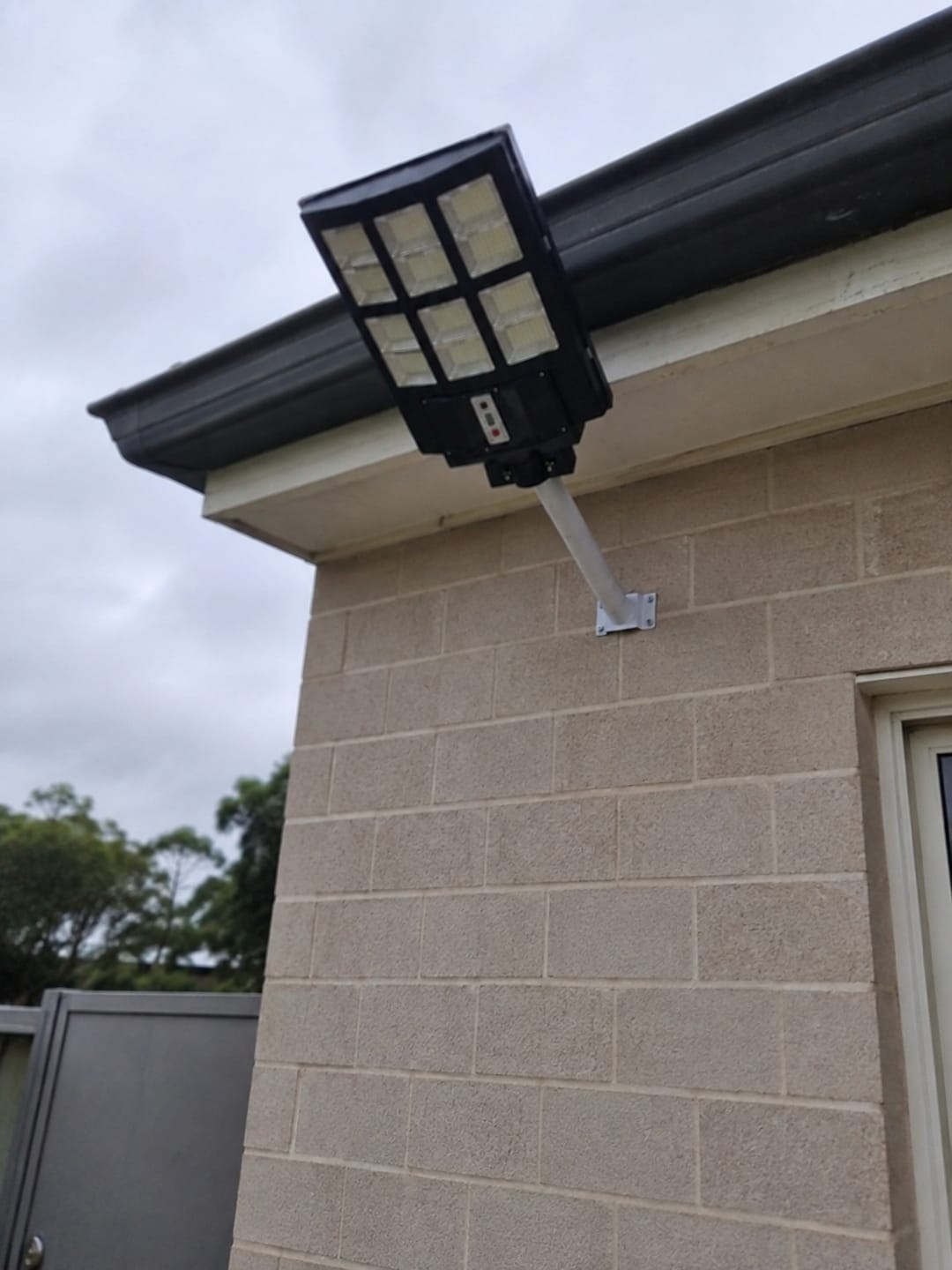 Customer photo review of Solar Powered Motion Sensor Street Light | 200/300/400W LiFePO4 | Remote
