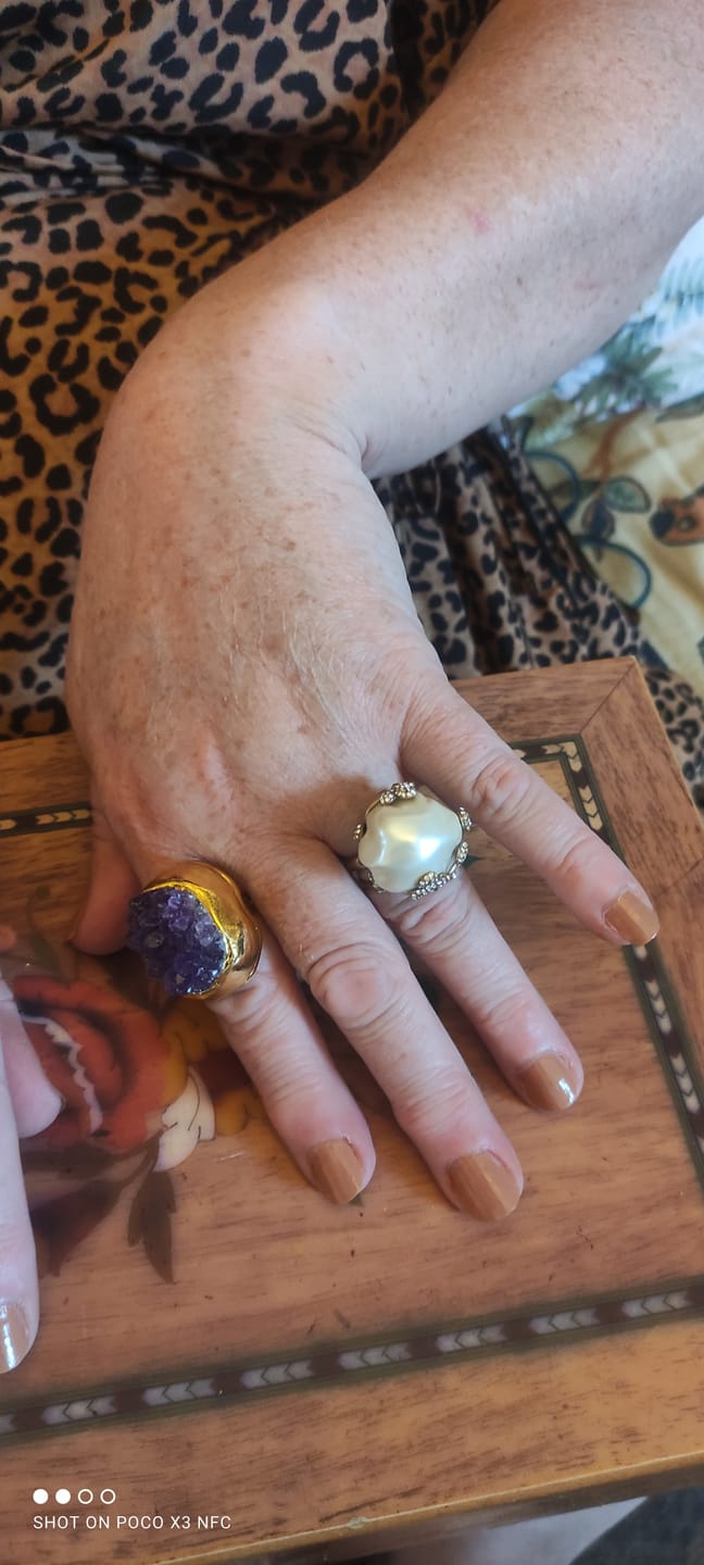 Customer photo review of Wildflower Pearl Crown Ring