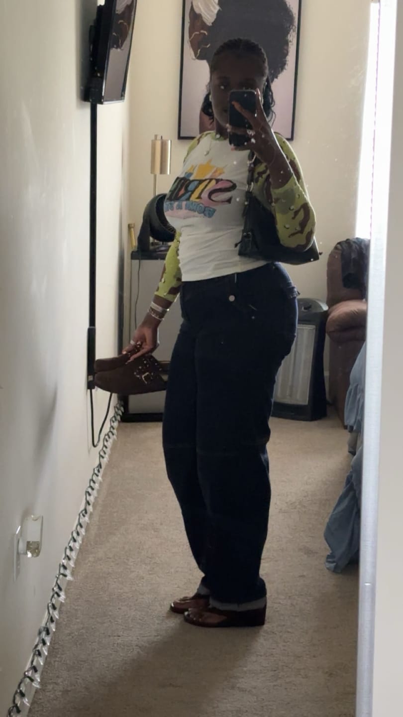 Customer photo review of BORN A STAR CAMO RAGLAN