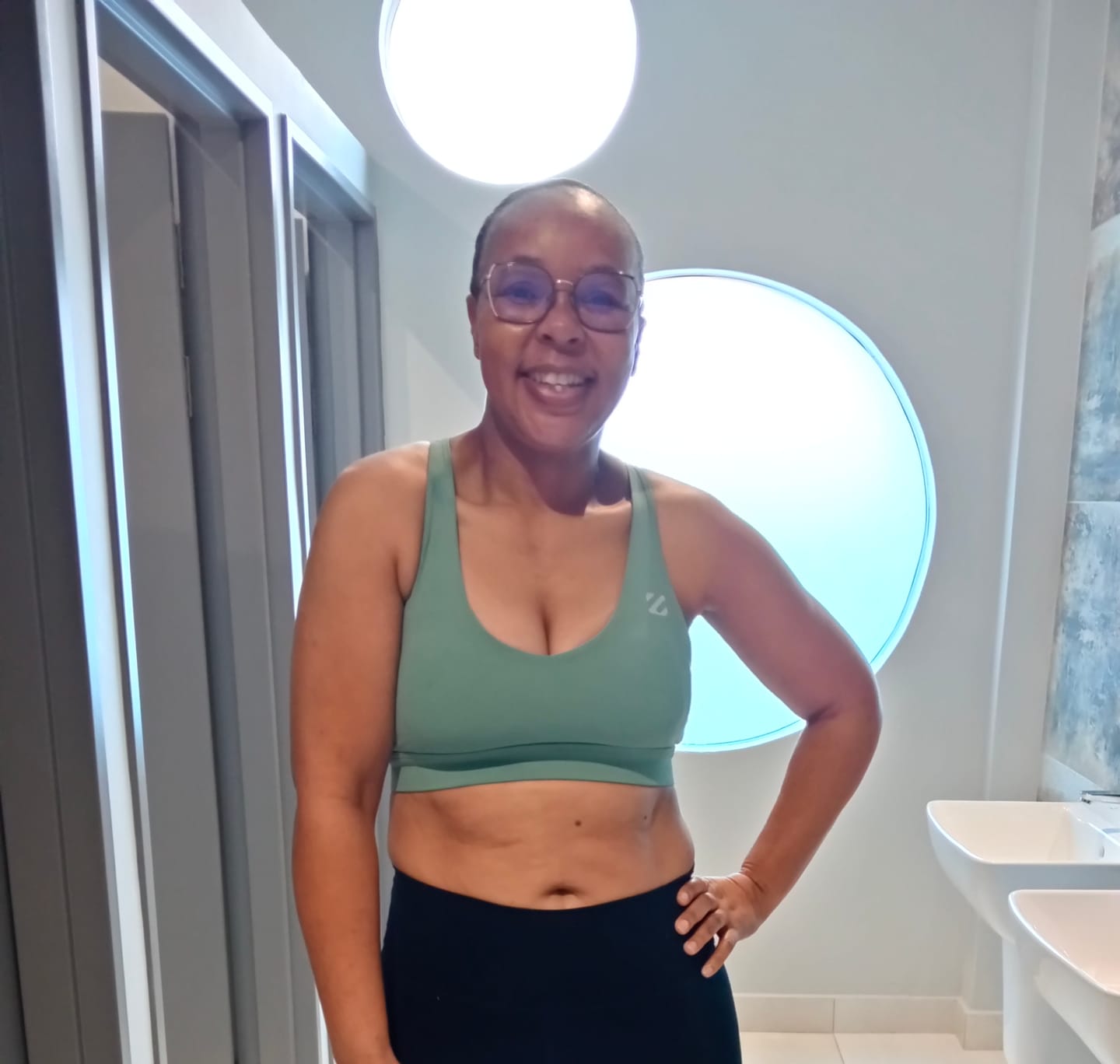 Customer photo review of All Day Workout High Impact Bra