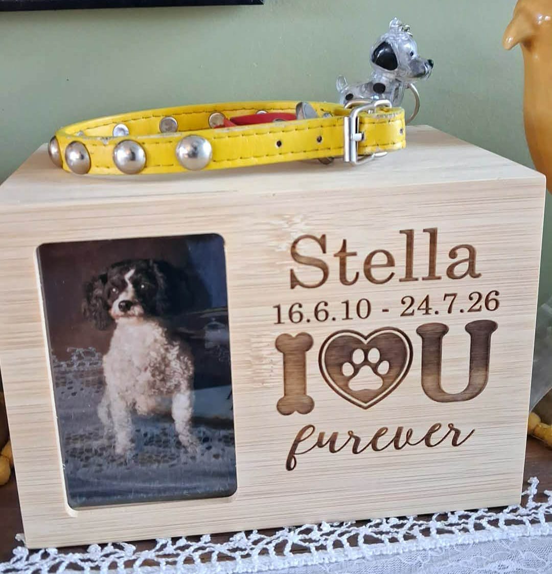Customer photo review of Pet Memorial - I Love You Furever - Personalised.