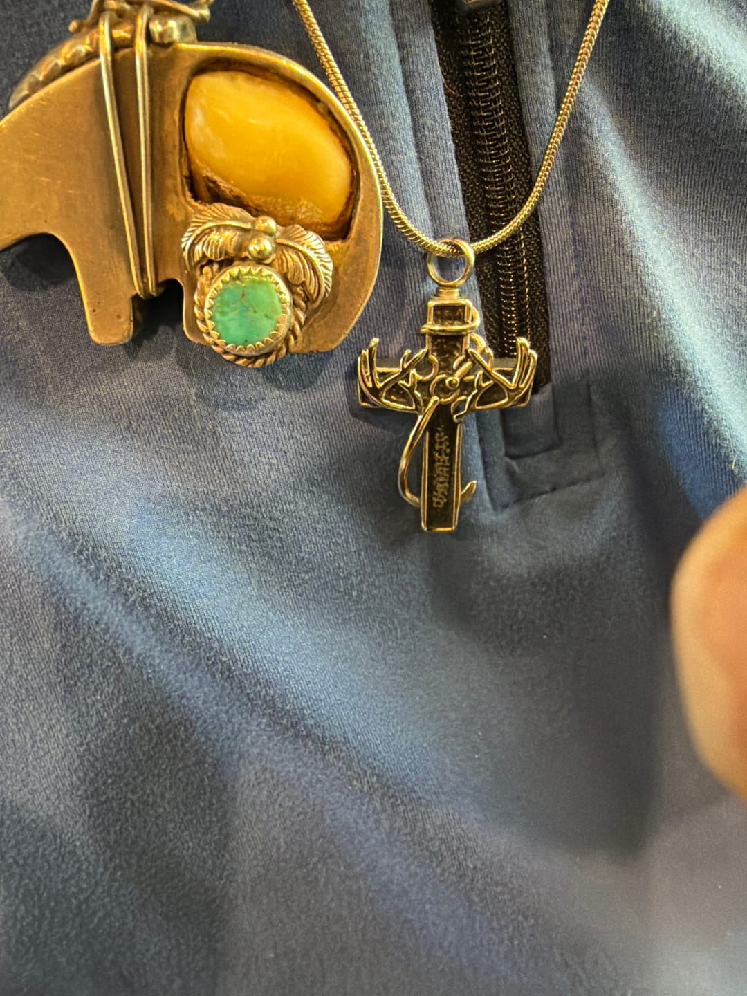 Customer photo review of Christianartworkshop Hunting & Fishing Cross Pendant Necklace: Outdoor Faith & Spiritual Devotion