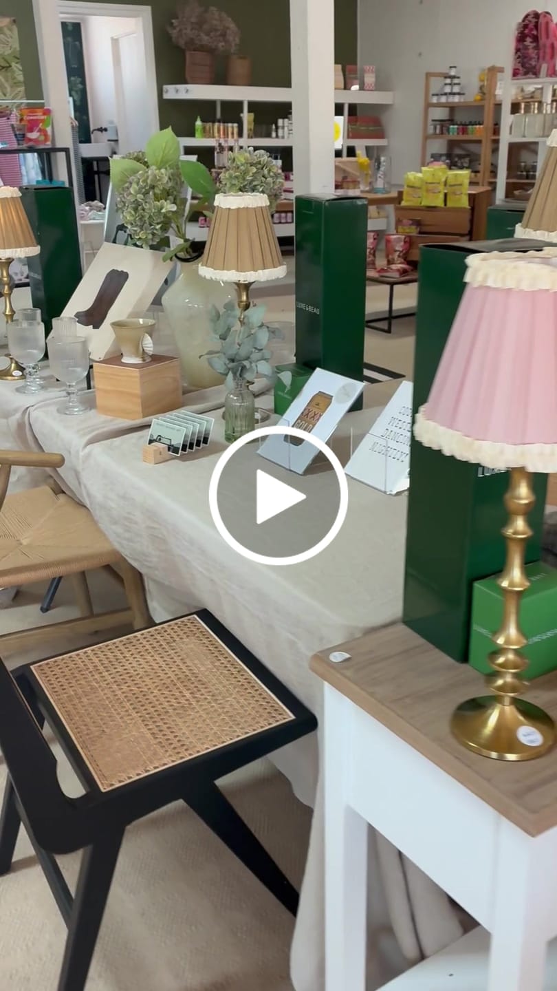 Customer video review of Audrey Camel and Cream Ruffle Lamp Shade & Brass Base - Table Lamp