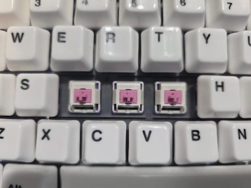 Customer photo review of UNIKEYS X HMX Purple Dawn Linear Switch Factory Lubed Edition (10PCS)