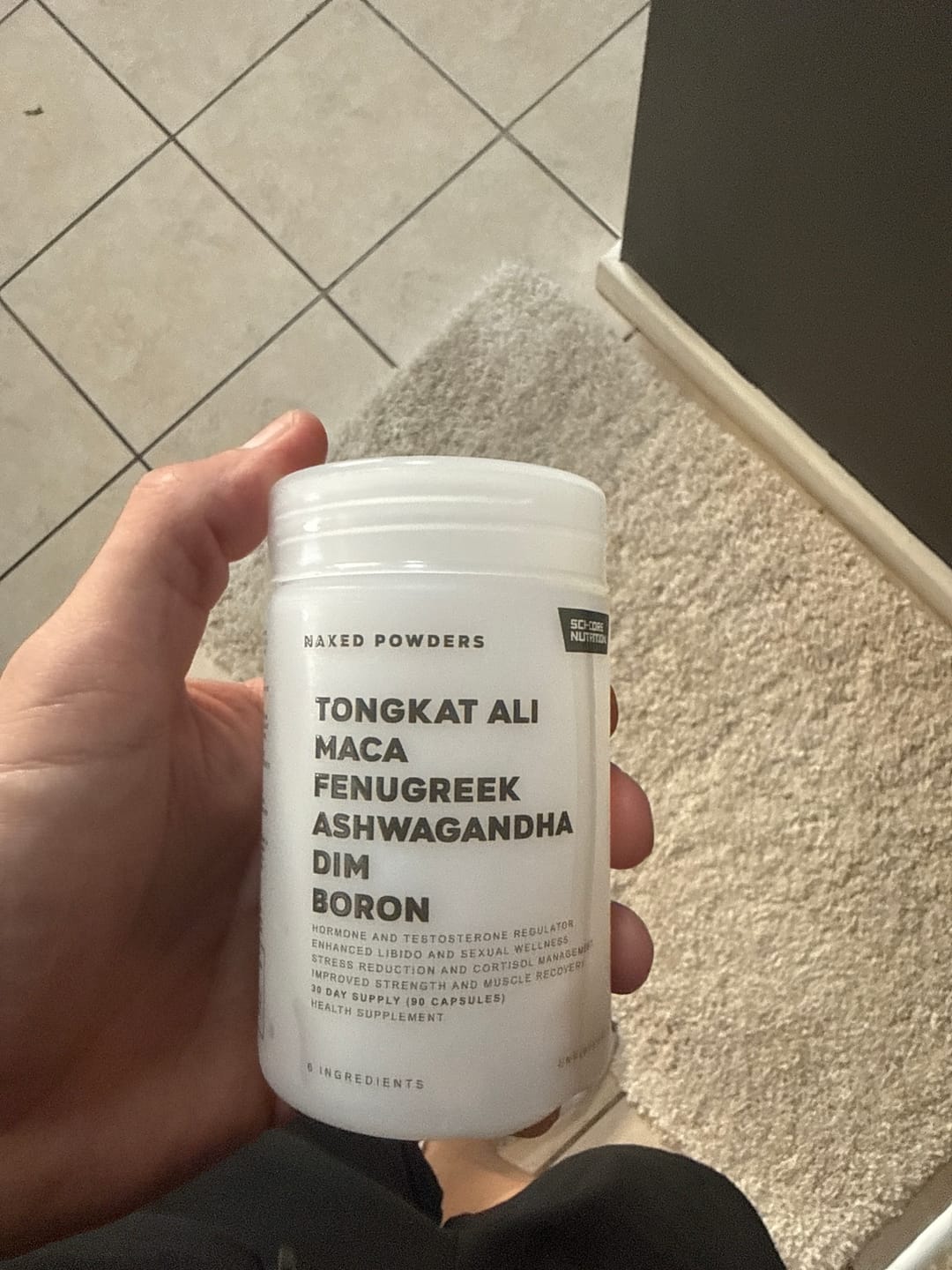 Customer photo review of Tongkat Ali, Maca, Fenugreek, Ashwagandha, DIM, Boron - 90 caps | 30 day supply (new)