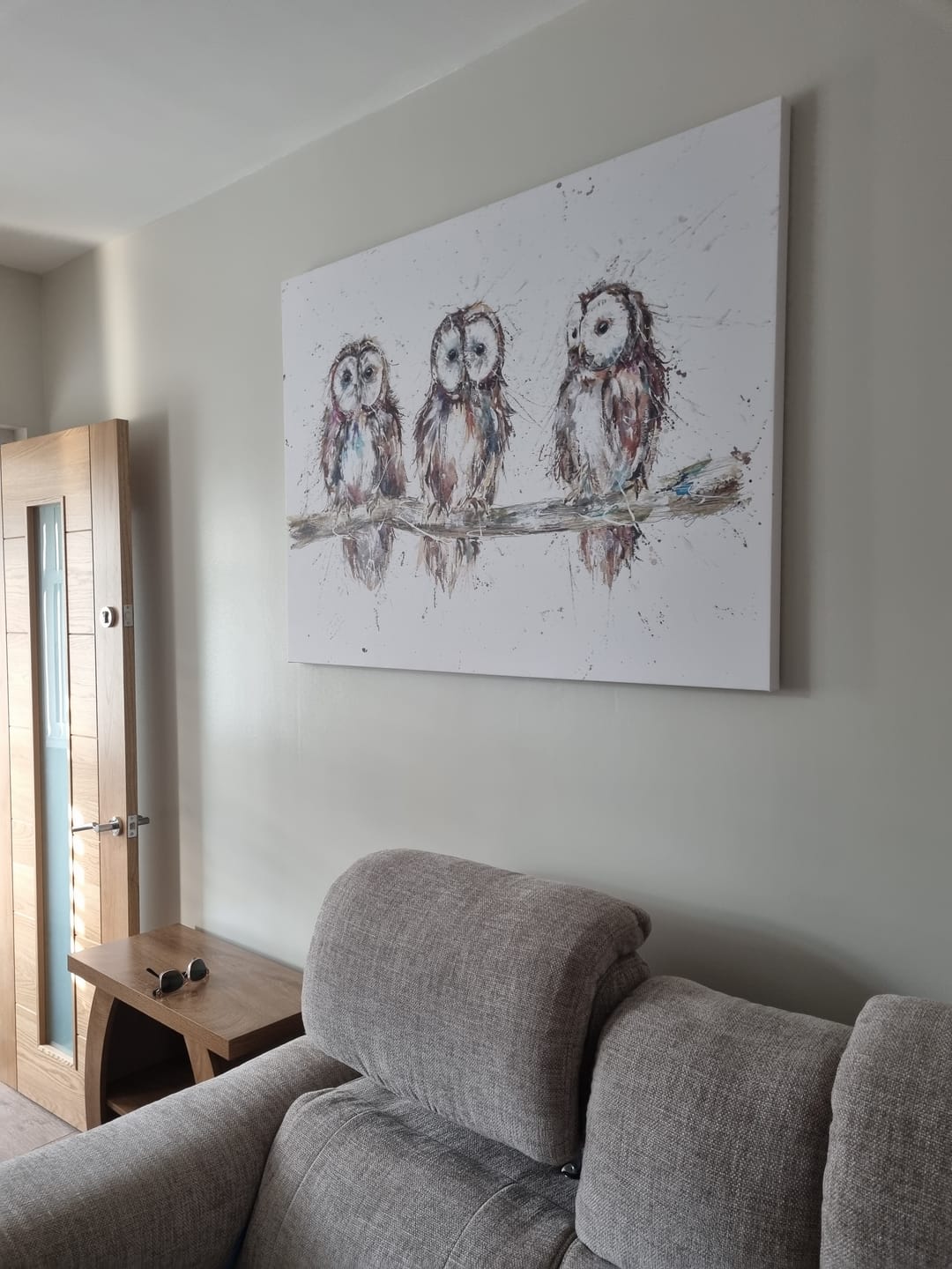 Customer photo review of Owl Family Canvas Print