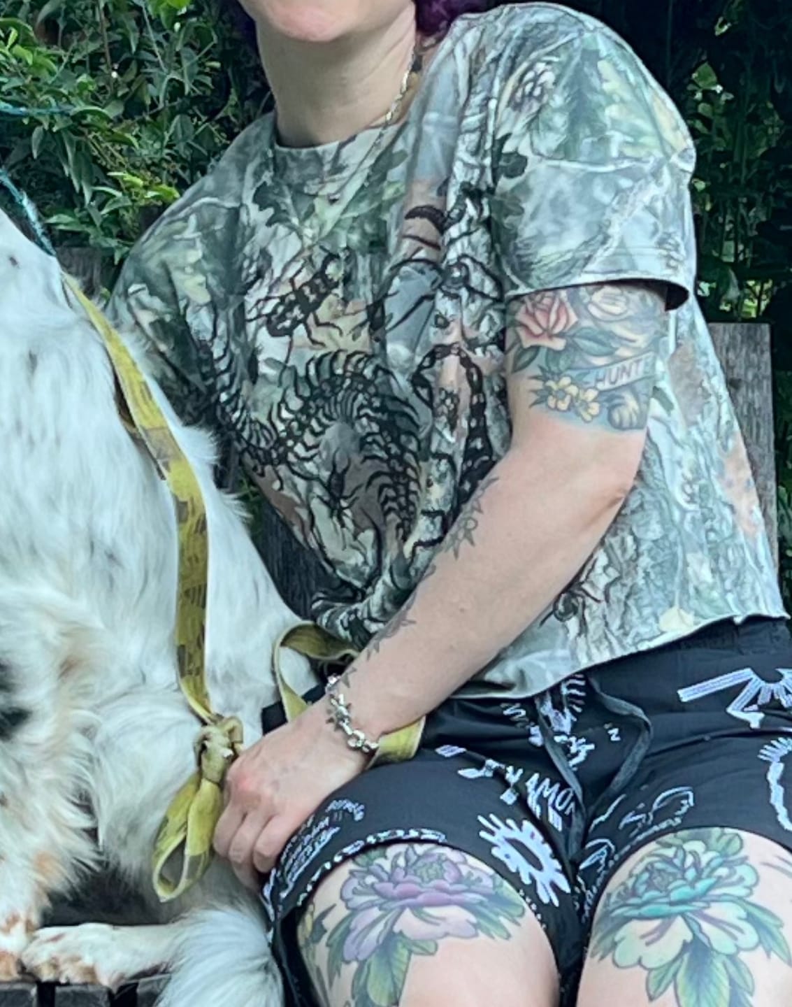 Customer photo review of Kids Camo Bug Oversized Tee