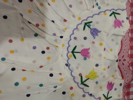 Customer photo review of Polka Dot Floral Dress