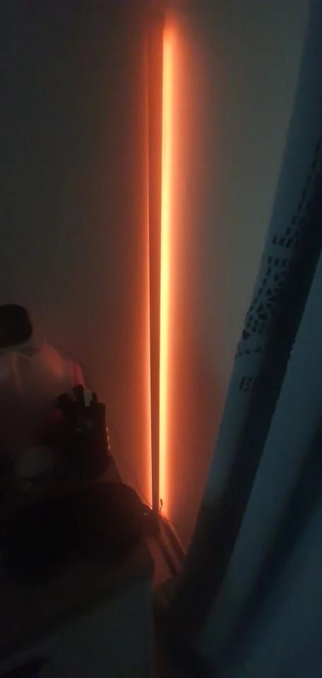 Customer photo review of Nordic Inspired Multicolor LED Floor Lamp With Remote Dimmer