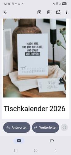 Customer photo review of Tischkalender 2027
