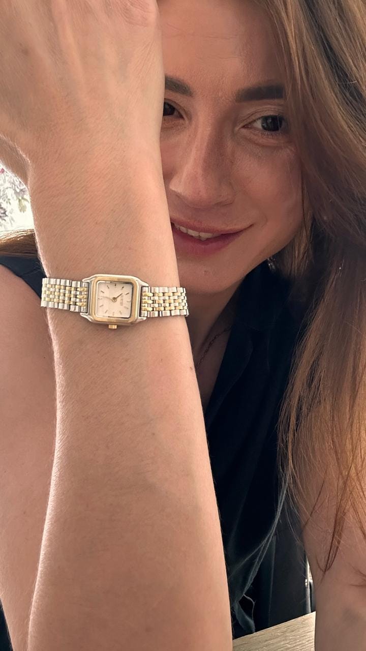 Customer photo review of Macy Petite Gold Silver