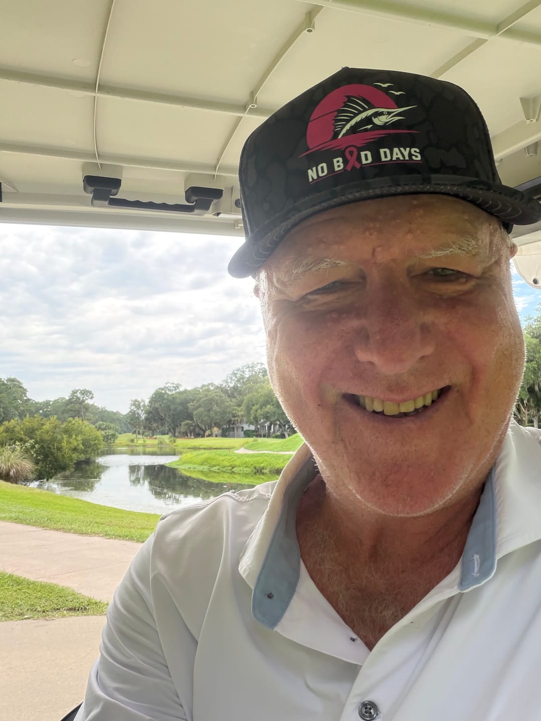 Customer photo review of NO BAD DAYS - Breast Cancer Hat