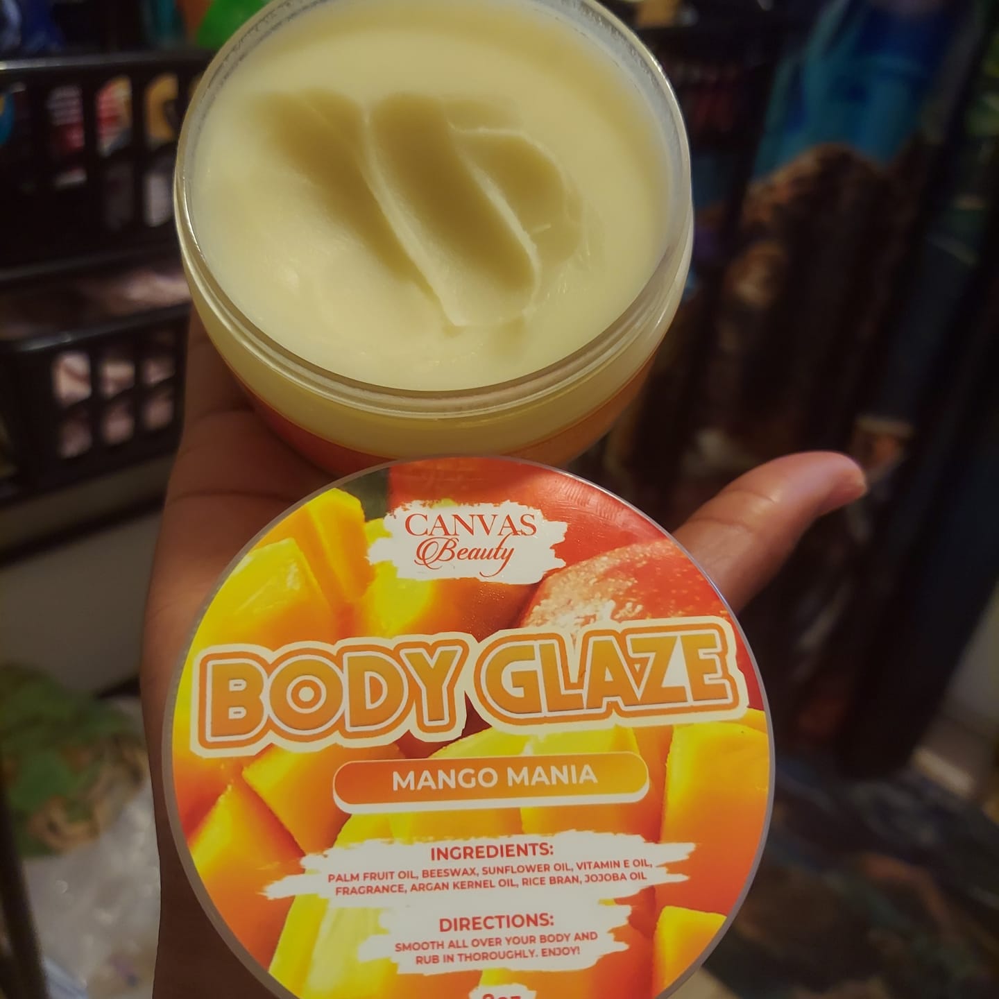 Customer photo review of (NEW) BODY GLAZE: MANGO MANIA