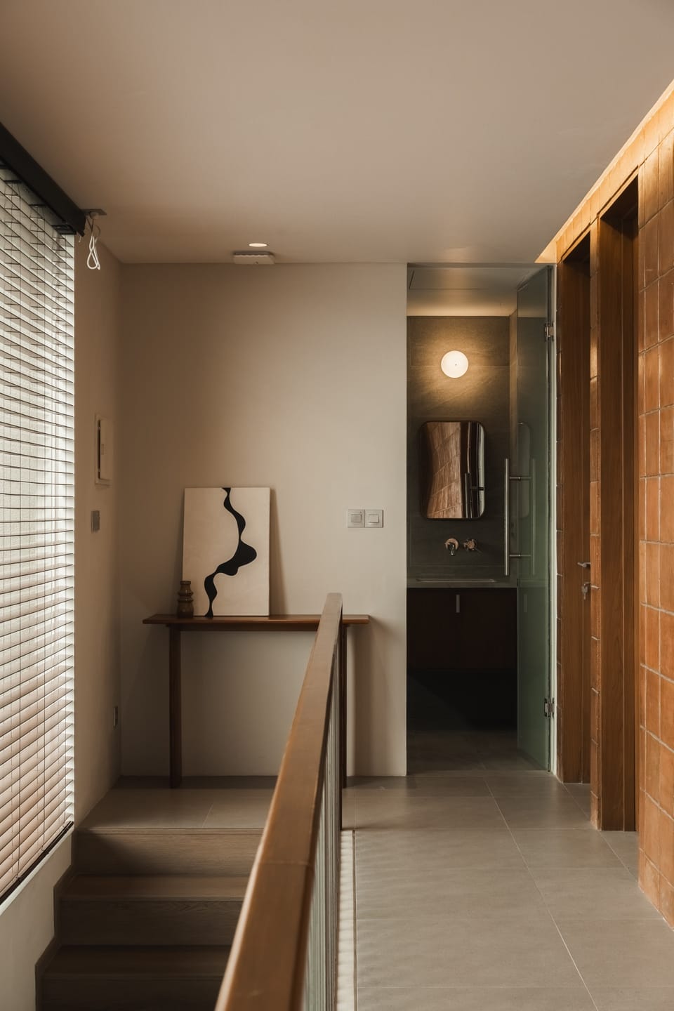 Customer photo review of Minimalist Teak Wood Console Table
