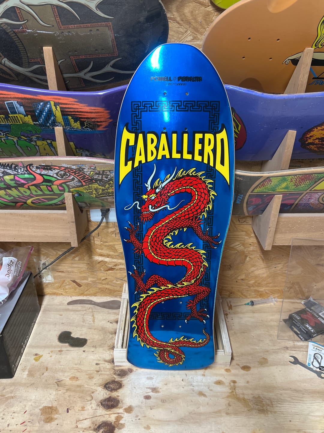 Customer photo review of POWELL PERALTA CABALLERO CHINESE DRAGON BLUE FOIL DECK 10.O