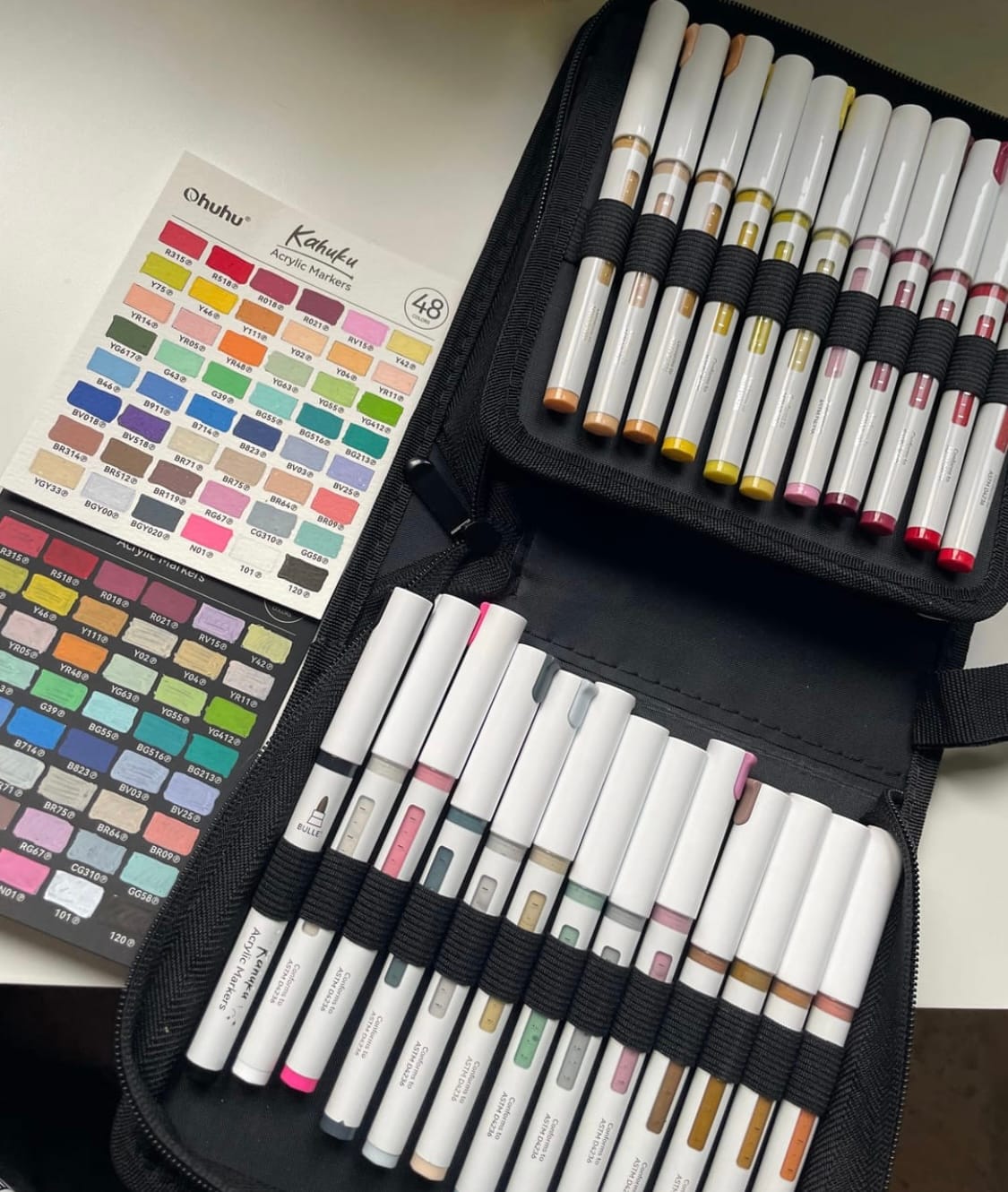 Customer photo review of Ohuhu Kahuku Series Direct-ink Acrylic Paint Markers