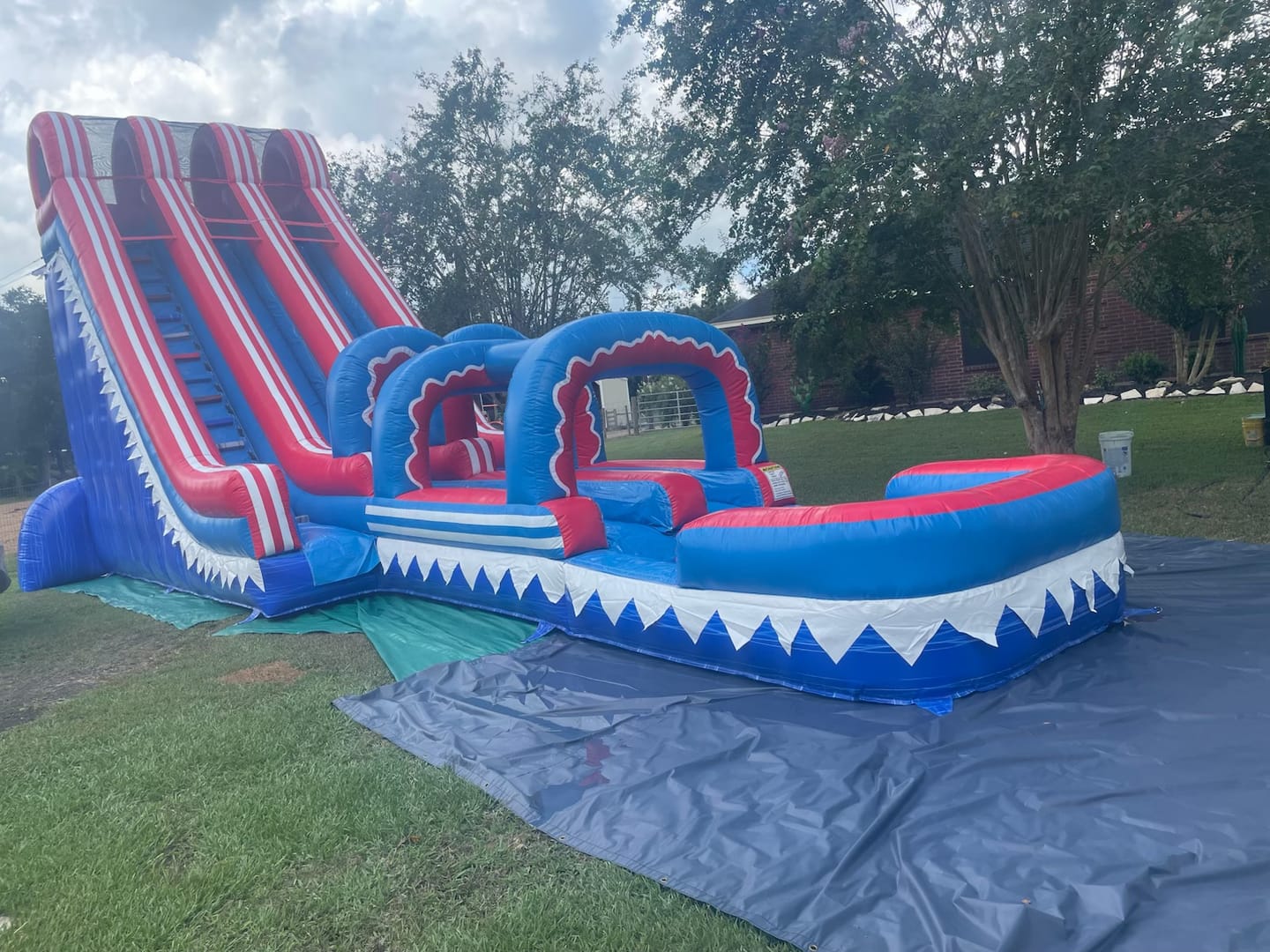 Customer photo review of Slip N Slide Large Inflatable Water Slides Near Me Fun Holiday Party Blow Up Water Slide Into Pool