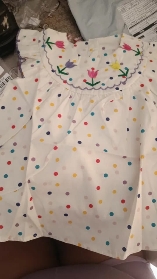 Customer photo review of Polka Dot Floral Dress