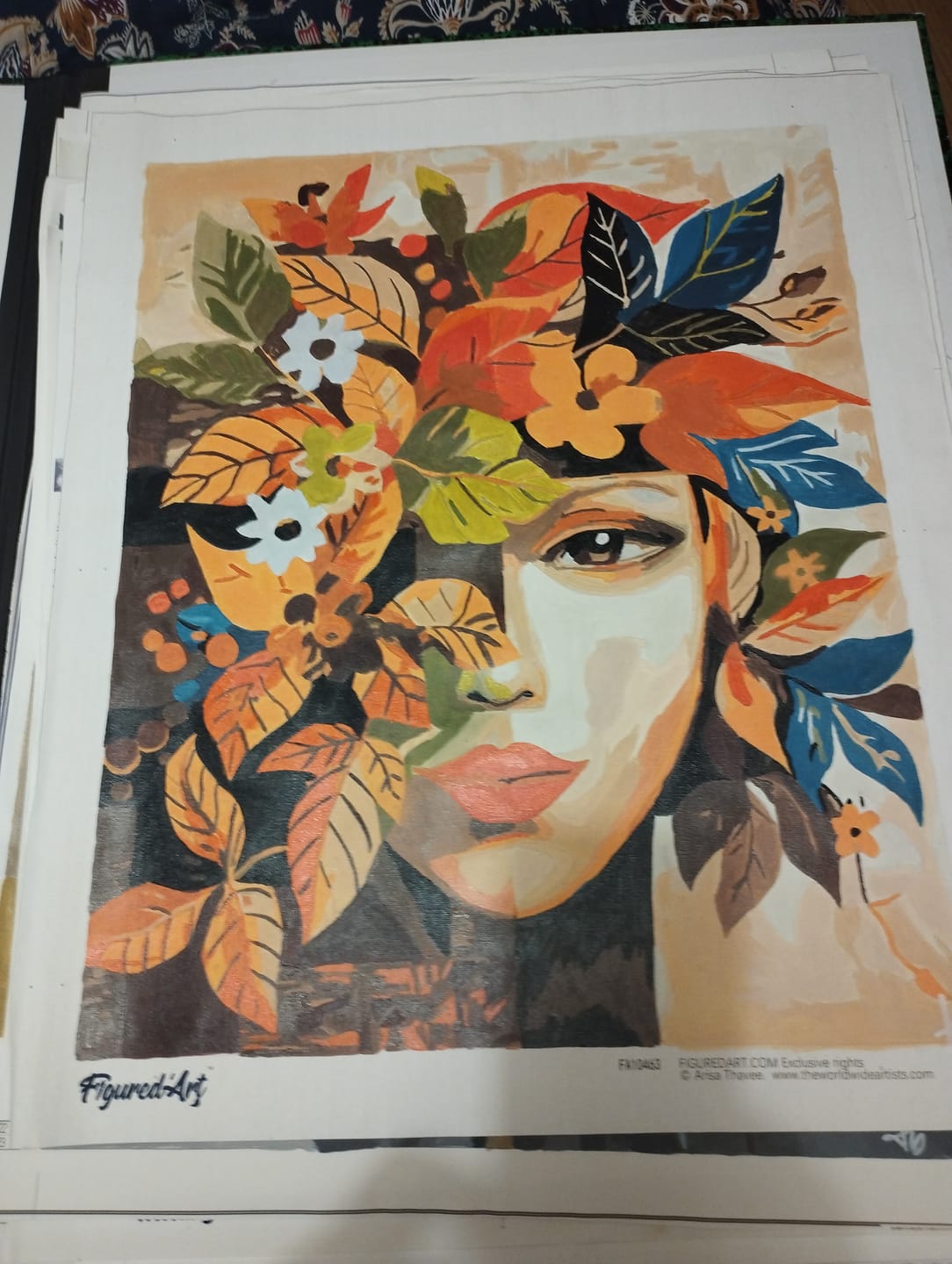 Customer photo review of Visage floral d'Automne inspiré de Picasso