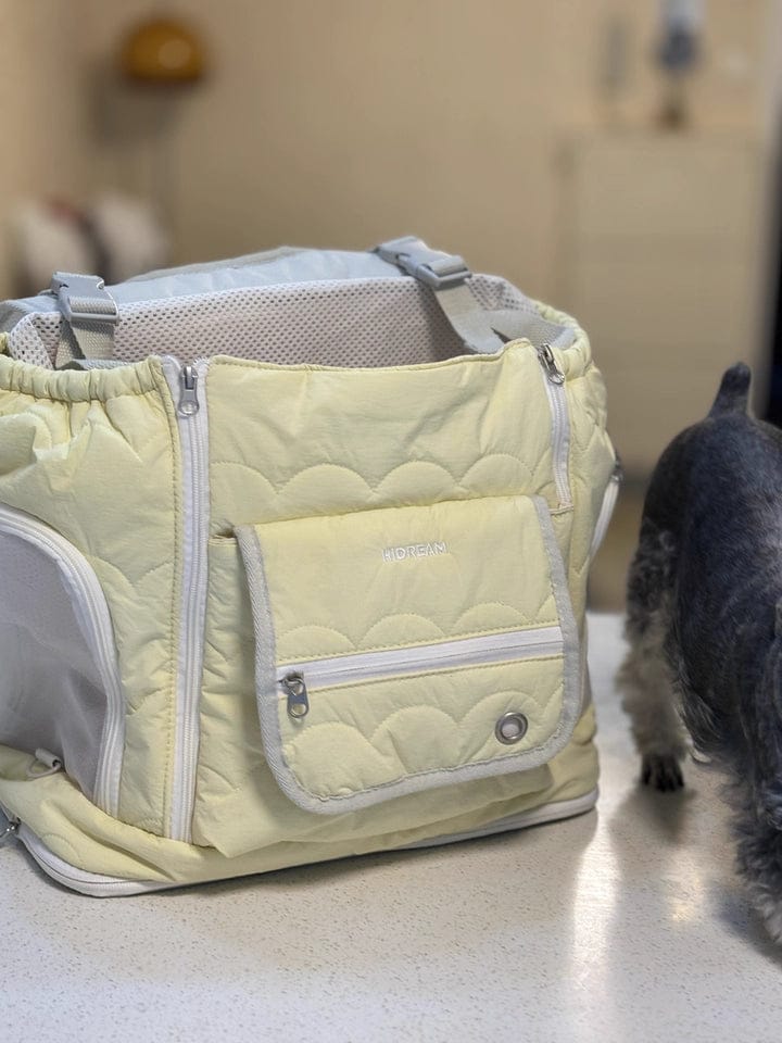 Customer photo review of SoftNest Lightweight Front Carrier – Single or Set with Clip-On Waste Bag Holder