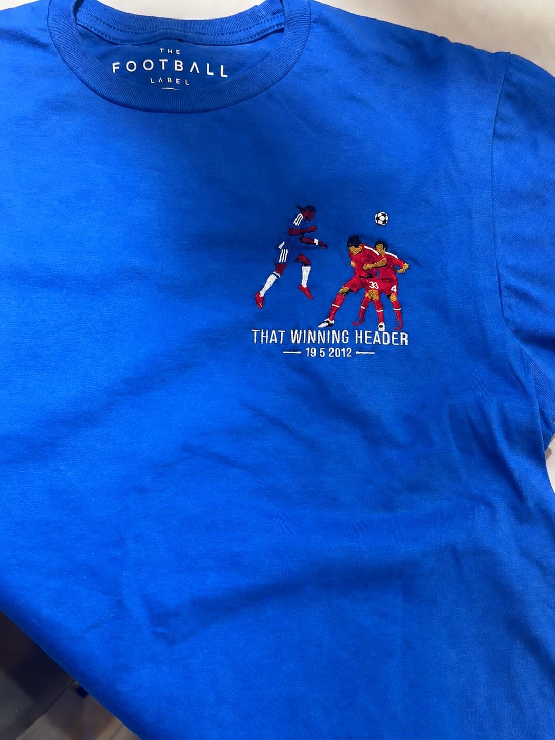 Customer photo review of Didier Drogba Inspired Chelsea Munich Final Embroidered Football T-Shirt