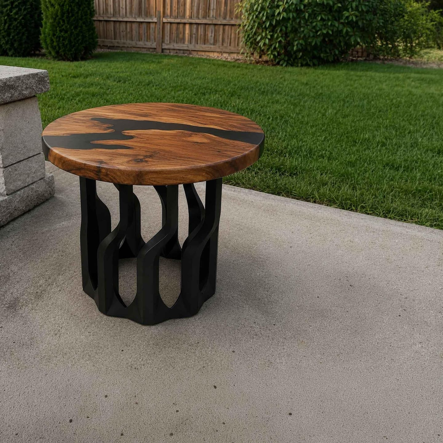 Customer photo review of Coffee Table 23" Round Handcrafted Design for Living Room - 107 Diadem