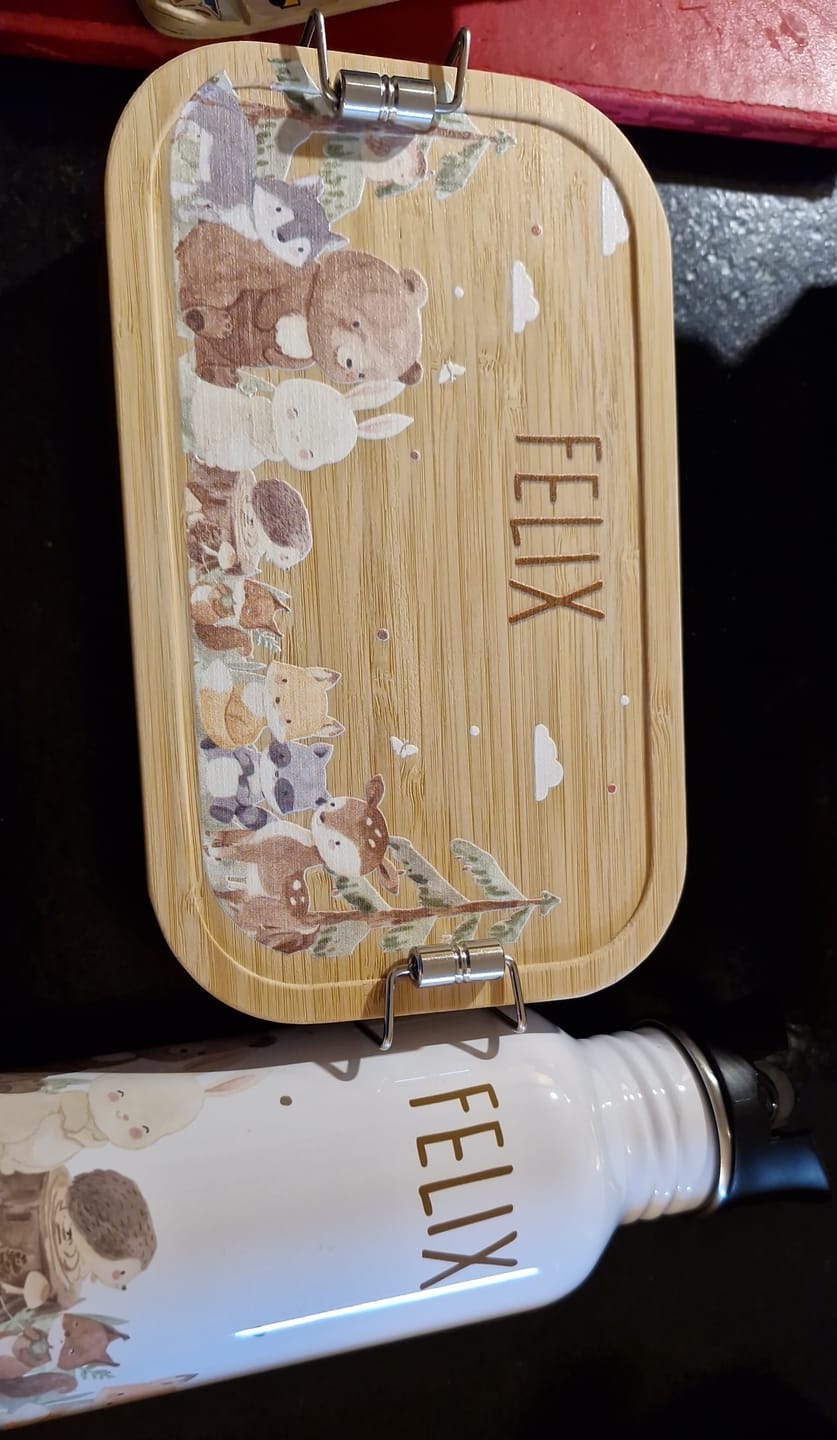 Customer photo review of Schulset & Kita Starterset: Brotdose mit Trinkflasche für Kinder