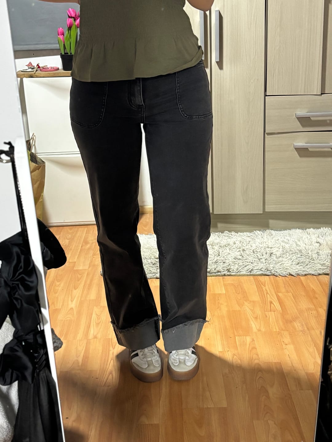 Customer photo review of Pantalón Wide Leg Sun Black